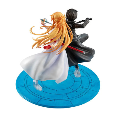 Sword Art Online - Asuna - Kirito - Lucrea - 1/7 - SAO 10th Anniversary (MegaHouse) [Shop Exclusive]ㅤ – MegaHouse – ActionFigure Brasil — com base expositora