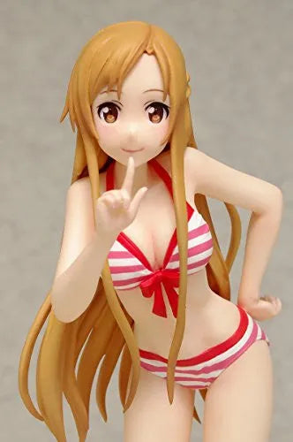 Sword Art Online - Yuuki Asuna - Beach Queens - 1/10 - Swimsuit ver. (Wave)ㅤ – Wave – ActionFigure Brasil — ambientada