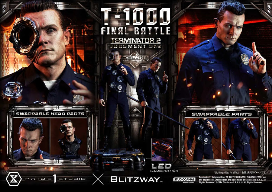 T-1000 (Deluxe Bonus Version) Terminator 2: Judgment Day – Prime1Studio – ActionFigure Brasil