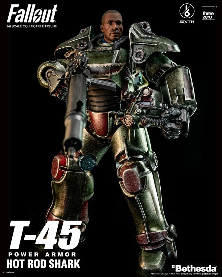 T-45 Hot Rod Shark Power Armor – Threezero – ActionFigure Brasil