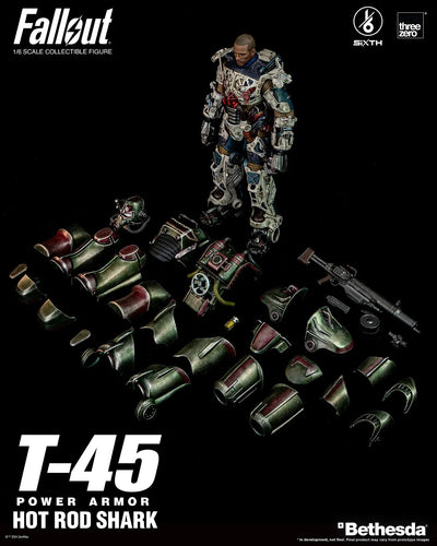 T-45 Hot Rod Shark Power Armor – Threezero – ActionFigure Brasil — ângulo diferente
