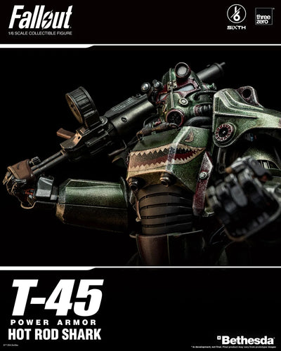 T-45 Hot Rod Shark Power Armor – Threezero – ActionFigure Brasil — embalagem