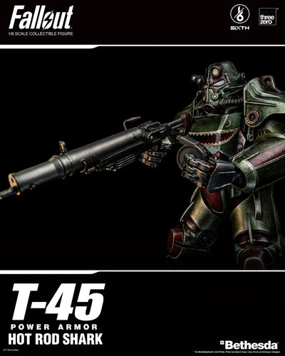 T-45 Hot Rod Shark Power Armor – Threezero – ActionFigure Brasil — acessórios