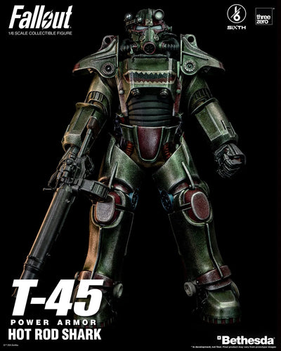 T-45 Hot Rod Shark Power Armor – Threezero – ActionFigure Brasil — embalagem