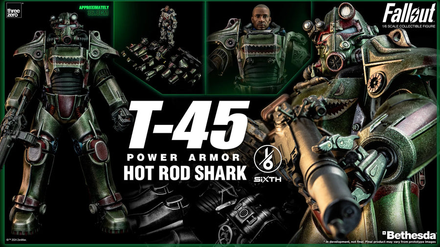 T-45 Hot Rod Shark Power Armor – Threezero – ActionFigure Brasil