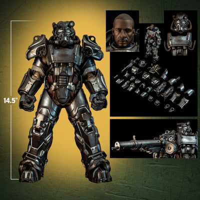 T-60 Power Armor – Threezero – ActionFigure Brasil — com base expositora