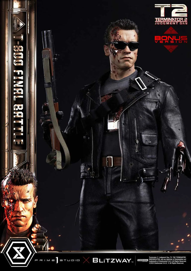 T-800 (Deluxe Bonus Version) Terminator 2: Judgment Day – Prime1Studio – ActionFigure Brasil