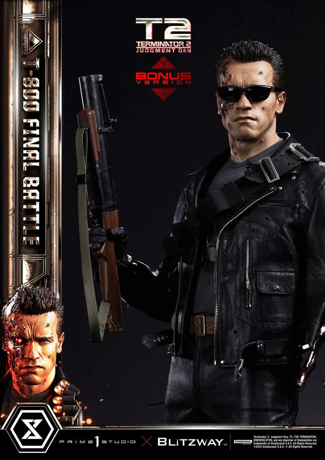 T-800 (Deluxe Bonus Version) Terminator 2: Judgment Day – Prime1Studio – ActionFigure Brasil