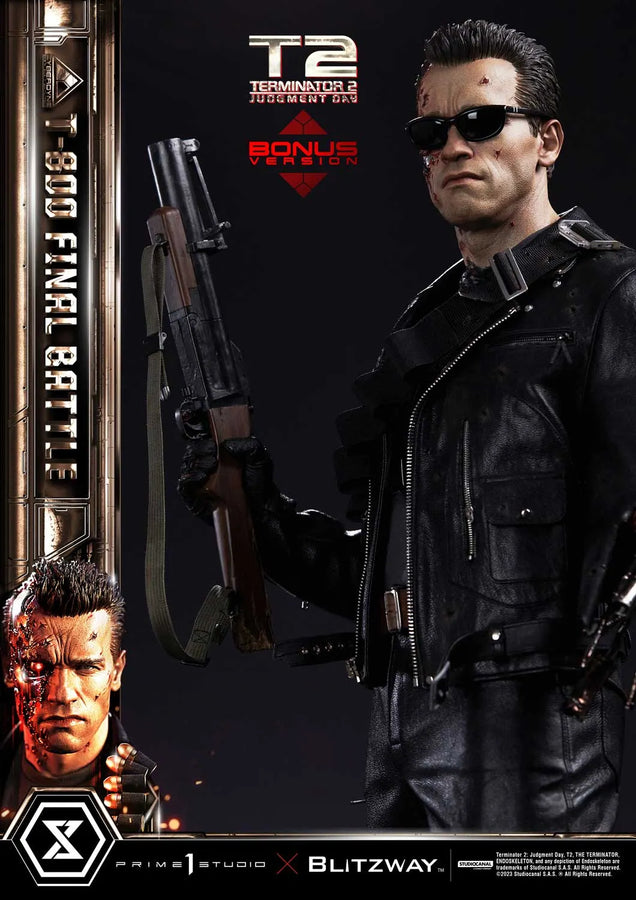 T-800 (Deluxe Bonus Version) Terminator 2: Judgment Day – Prime1Studio – ActionFigure Brasil