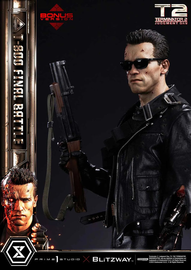 T-800 (Deluxe Bonus Version) Terminator 2: Judgment Day – Prime1Studio – ActionFigure Brasil