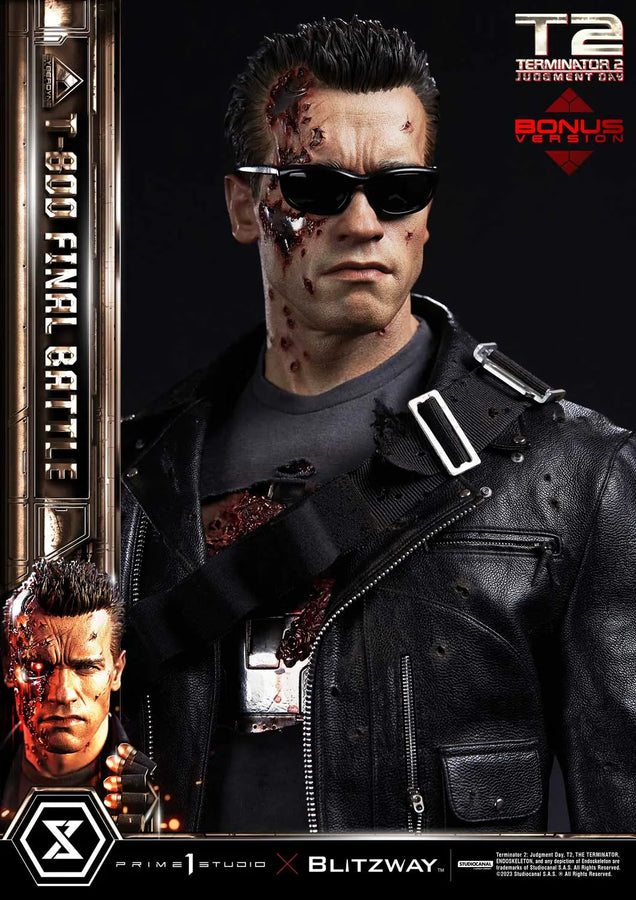 T-800 (Deluxe Bonus Version) Terminator 2: Judgment Day – Prime1Studio – ActionFigure Brasil