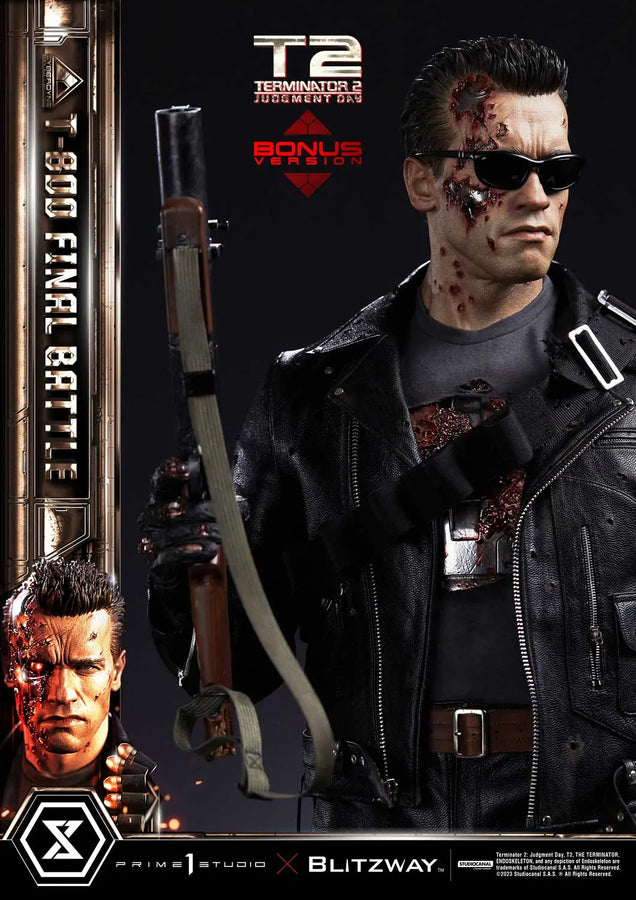 T-800 (Deluxe Bonus Version) Terminator 2: Judgment Day – Prime1Studio – ActionFigure Brasil