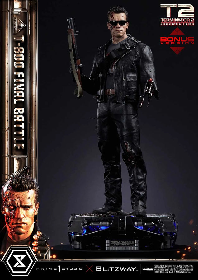 T-800 (Deluxe Bonus Version) Terminator 2: Judgment Day – Prime1Studio – ActionFigure Brasil