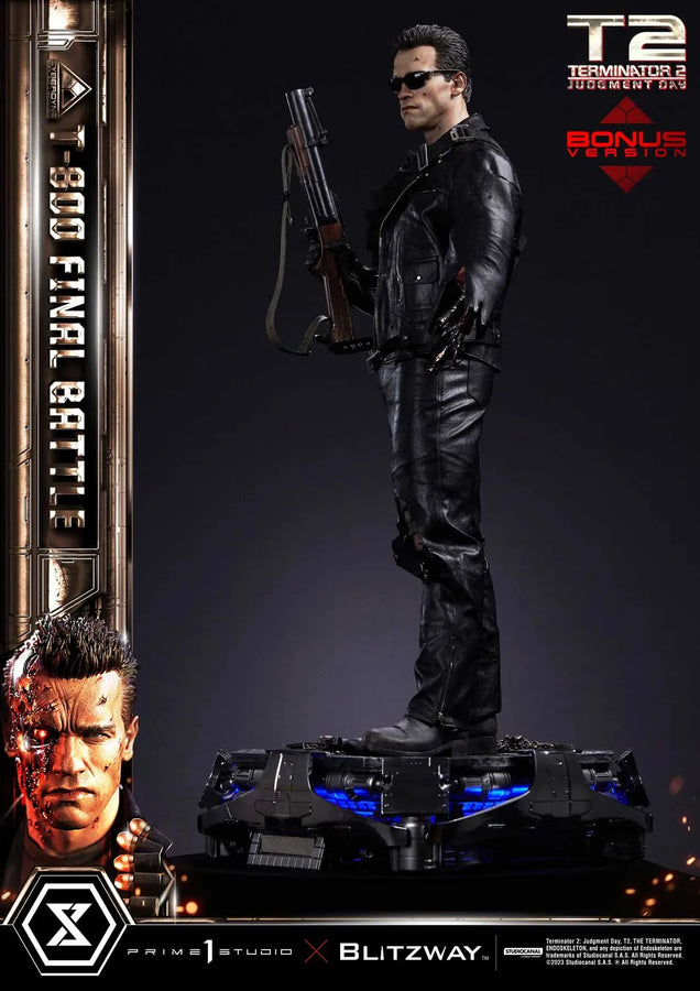 T-800 (Deluxe Bonus Version) Terminator 2: Judgment Day – Prime1Studio – ActionFigure Brasil