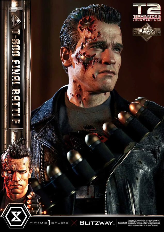 T-800 (Deluxe Bonus Version) Terminator 2: Judgment Day – Prime1Studio – ActionFigure Brasil
