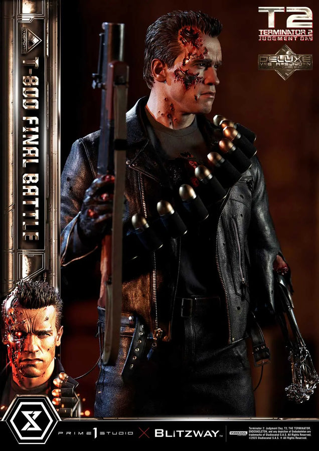 T-800 (Deluxe Bonus Version) Terminator 2: Judgment Day – Prime1Studio – ActionFigure Brasil