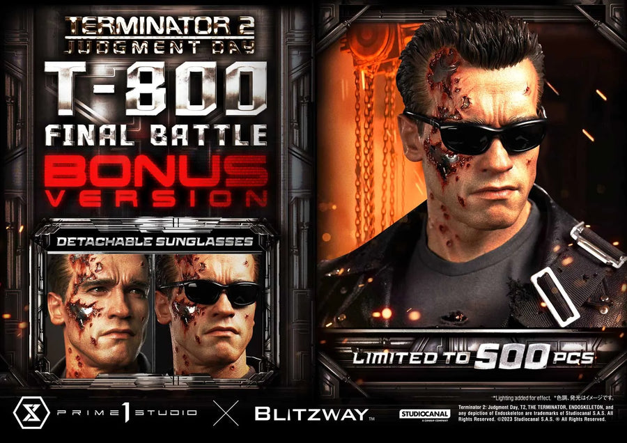 T-800 (Deluxe Bonus Version) Terminator 2: Judgment Day – Prime1Studio – ActionFigure Brasil