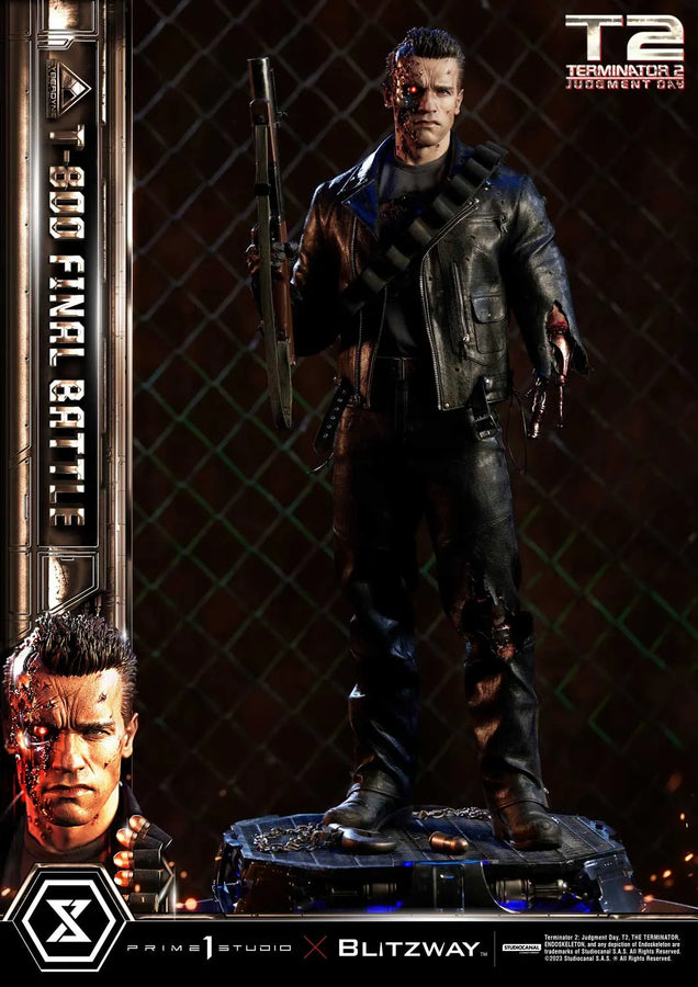 T-800 (Deluxe Bonus Version) Terminator 2: Judgment Day – Prime1Studio – ActionFigure Brasil