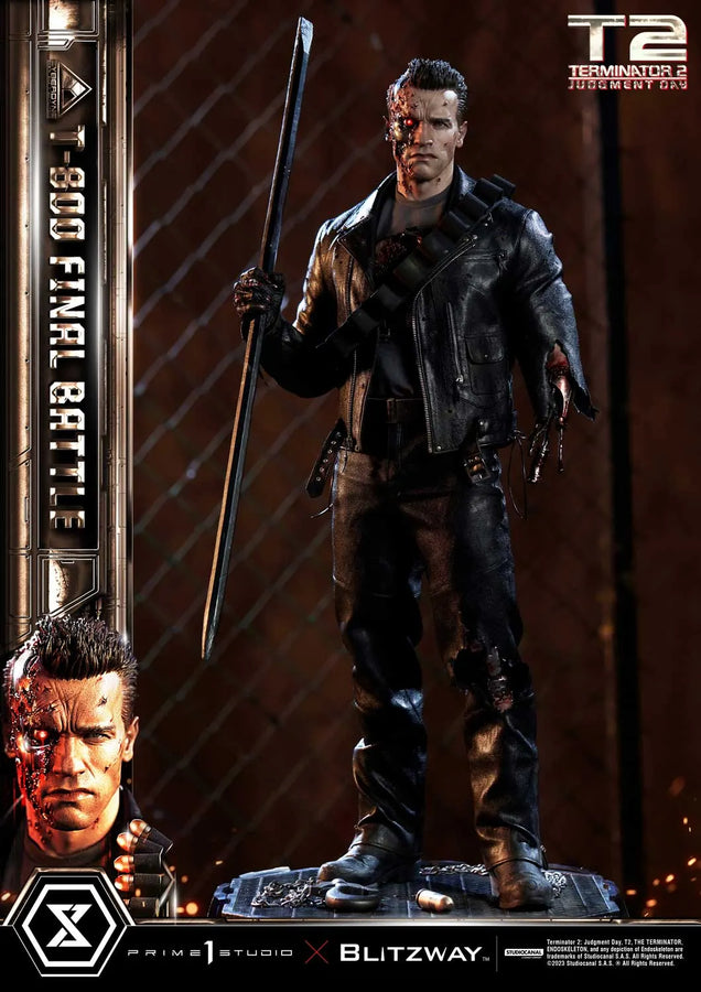 T-800 (Deluxe Bonus Version) Terminator 2: Judgment Day – Prime1Studio – ActionFigure Brasil