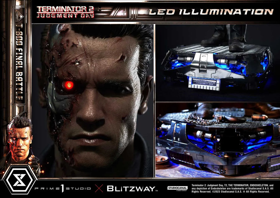 T-800 (Deluxe Bonus Version) Terminator 2: Judgment Day – Prime1Studio – ActionFigure Brasil