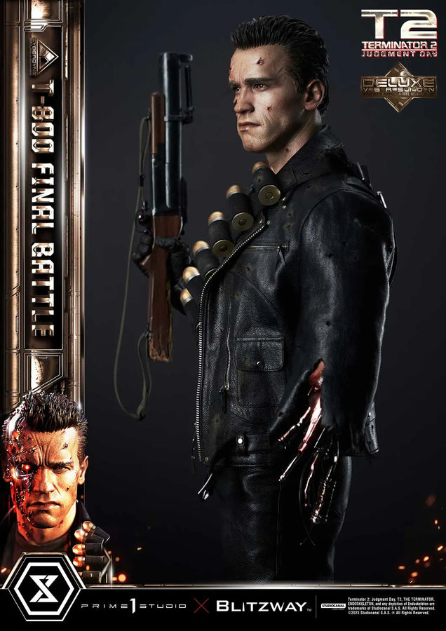 T-800 (Deluxe Bonus Version) Terminator 2: Judgment Day – Prime1Studio – ActionFigure Brasil
