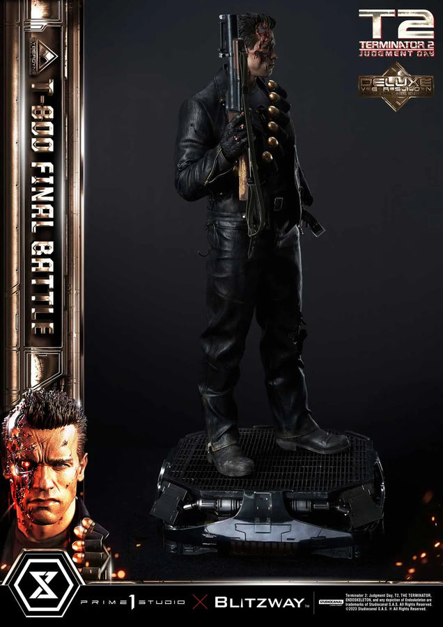 T-800 (Deluxe Bonus Version) Terminator 2: Judgment Day – Prime1Studio – ActionFigure Brasil