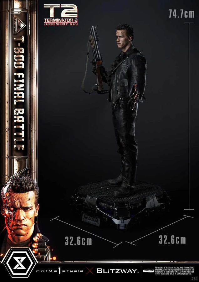 T-800 (Deluxe Bonus Version) Terminator 2: Judgment Day – Prime1Studio – ActionFigure Brasil