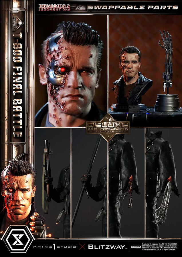 T-800 (Deluxe Version) Terminator 2: Judgment Day – Prime1Studio – ActionFigure Brasil