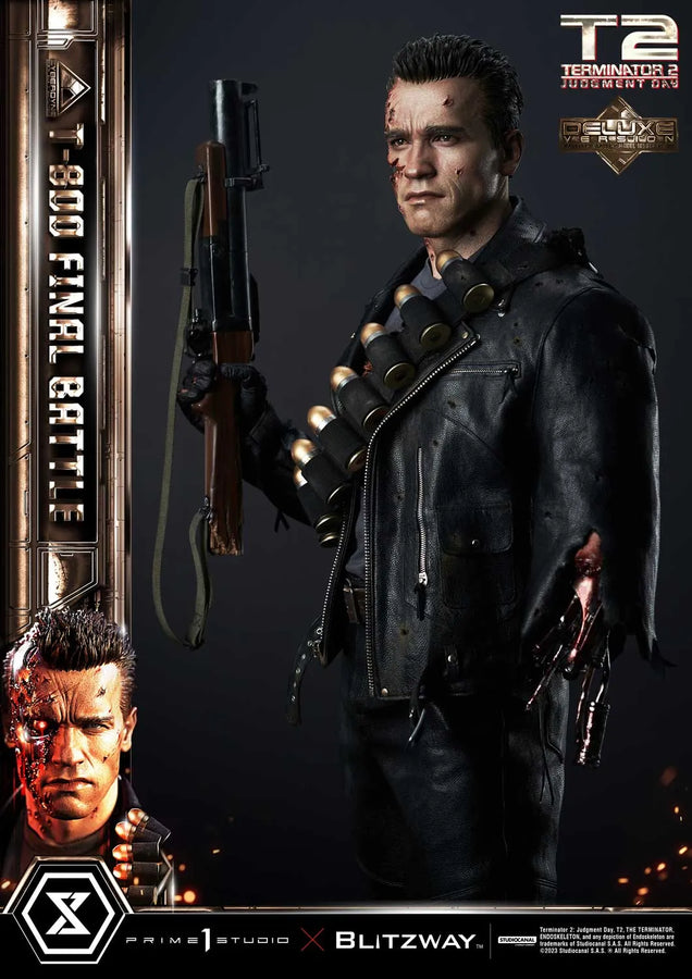 T-800 (Deluxe Version) Terminator 2: Judgment Day – Prime1Studio – ActionFigure Brasil
