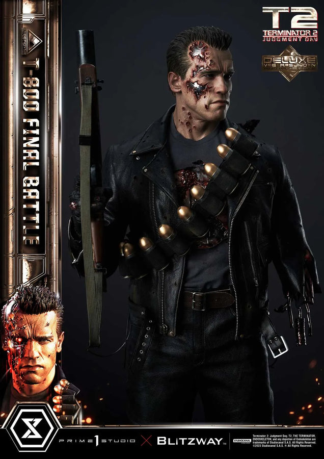 T-800 (Deluxe Version) Terminator 2: Judgment Day – Prime1Studio – ActionFigure Brasil