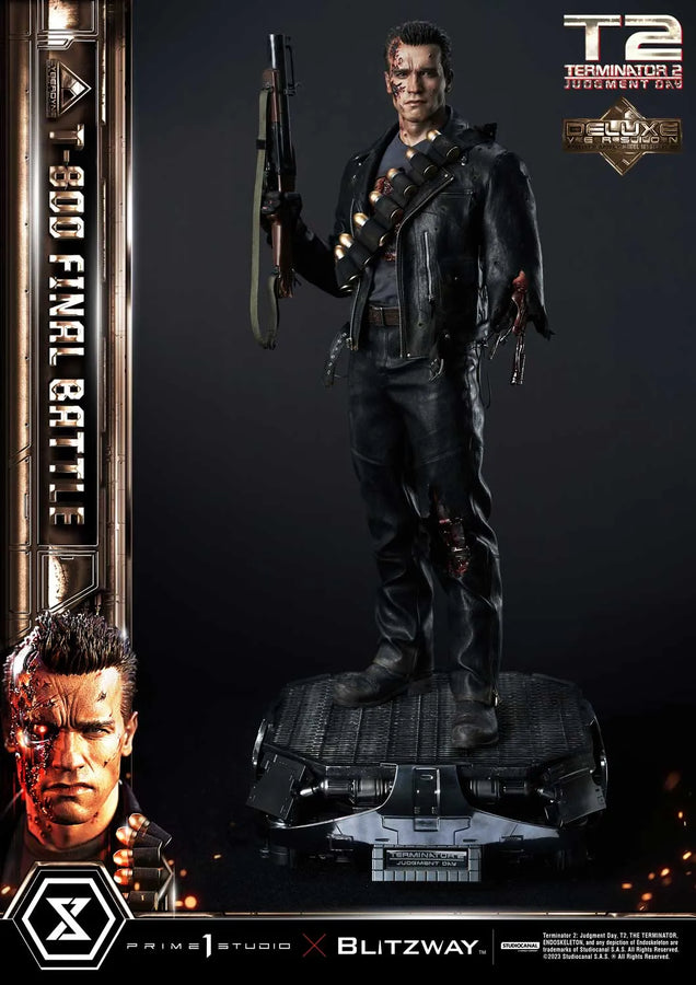T-800 (Deluxe Version) Terminator 2: Judgment Day – Prime1Studio – ActionFigure Brasil