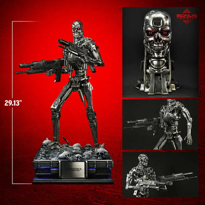 T-800 Endoskeleton (Deluxe Bonus Version) - LIMITED EDITION: 200 (Deluxe Bonus Version) – Prime 1 Studio – ActionFigure Brasil — iluminação de estúdio
