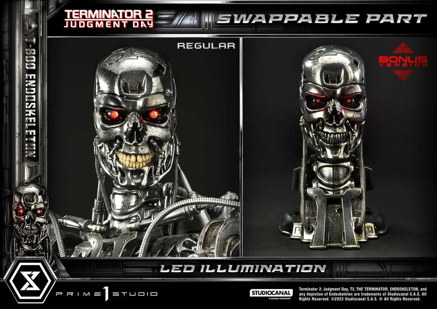 T-800 Endoskeleton (Deluxe Bonus Version) Terminator 2: Judgment Day – Prime1Studio – ActionFigure Brasil