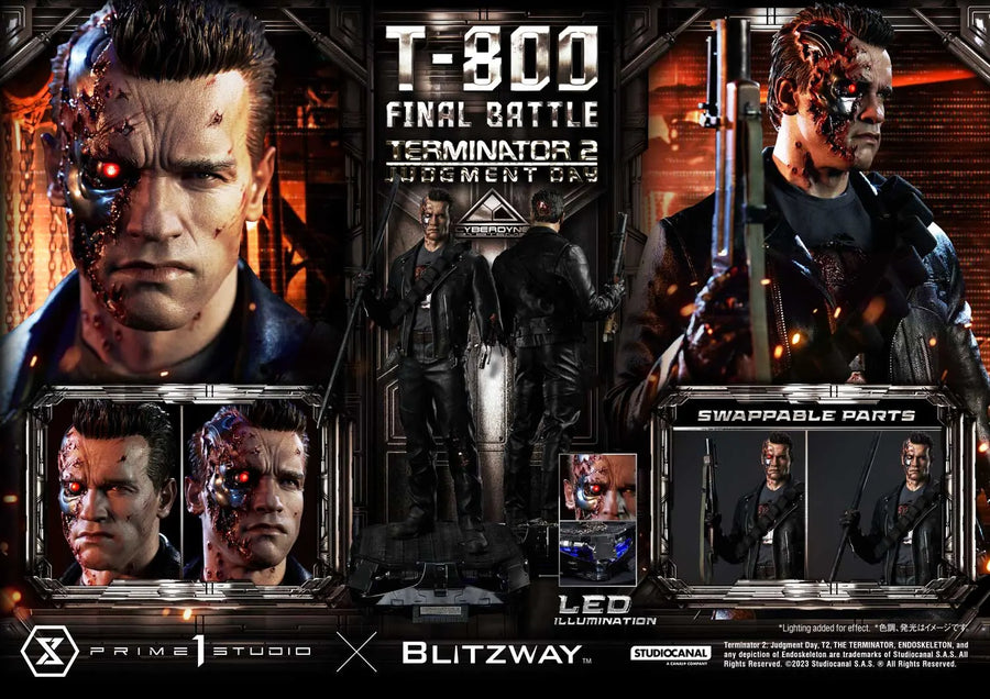 T-800 (Regular Version) Terminator 2: Judgment Day – Prime1Studio – ActionFigure Brasil