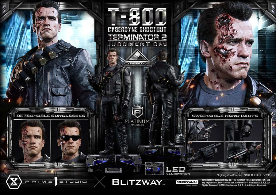 T-800 (Regular Version) Terminator 2: Judgment Day – Prime1Studio – ActionFigure Brasil