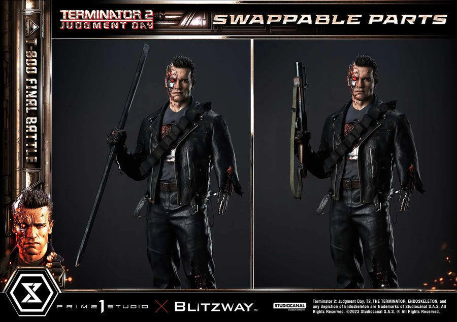 T-800 (Regular Version) Terminator 2: Judgment Day – Prime1Studio – ActionFigure Brasil