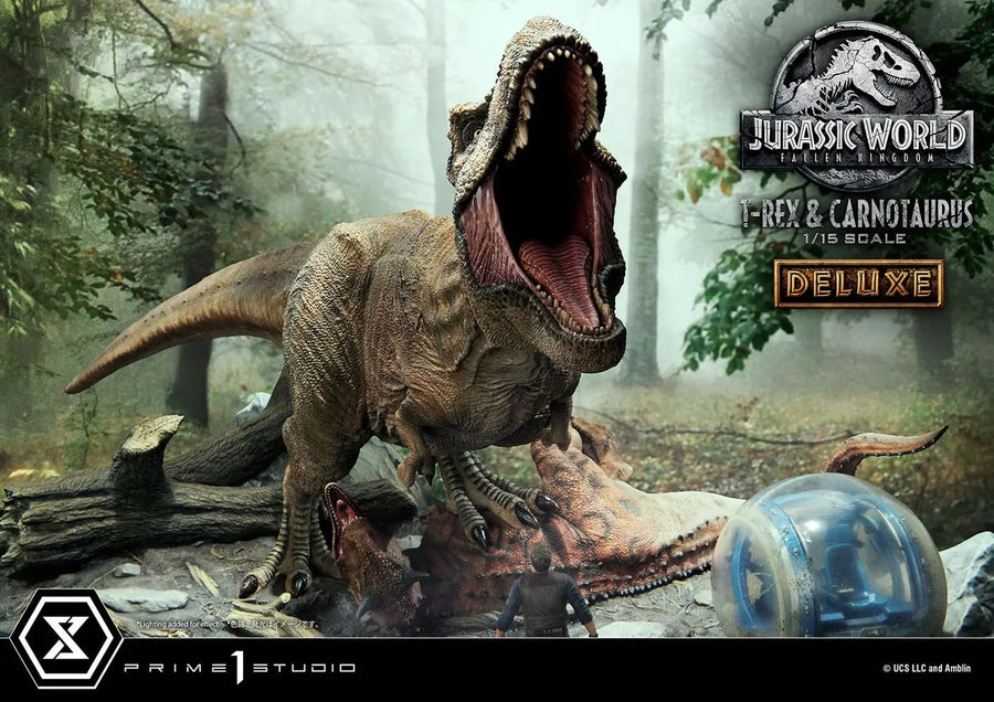 T-Rex & Carnotaurus (Deluxe Version) - LIMITED EDITION: 150 (Deluxe Version) – Prime 1 Studio – ActionFigure Brasil