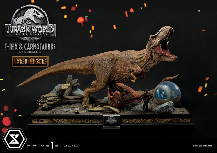 T-Rex & Carnotaurus (Deluxe Version) - LIMITED EDITION: 150 (Deluxe Version) – Prime 1 Studio – ActionFigure Brasil