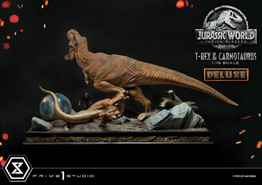 T-Rex & Carnotaurus (Deluxe Version) - LIMITED EDITION: 150 (Deluxe Version) – Prime 1 Studio – ActionFigure Brasil