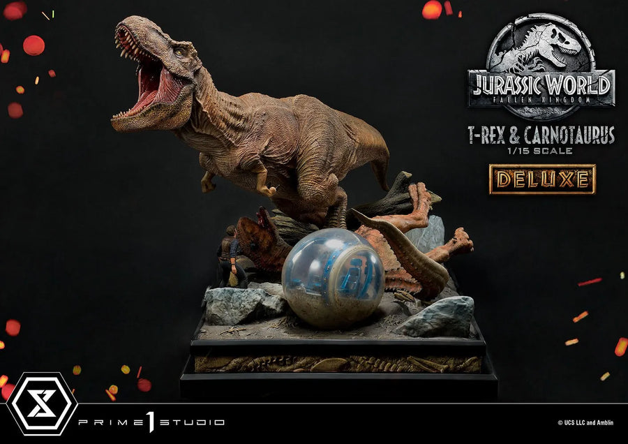 T-Rex & Carnotaurus (Deluxe Version) - LIMITED EDITION: 150 (Deluxe Version) – Prime 1 Studio – ActionFigure Brasil