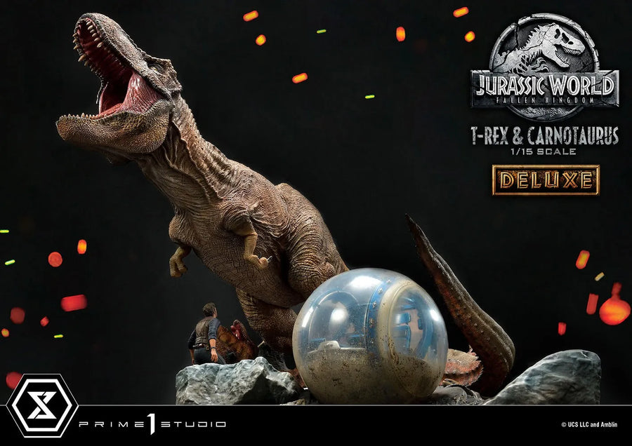 T-Rex & Carnotaurus (Deluxe Version) - LIMITED EDITION: 150 (Deluxe Version) – Prime 1 Studio – ActionFigure Brasil