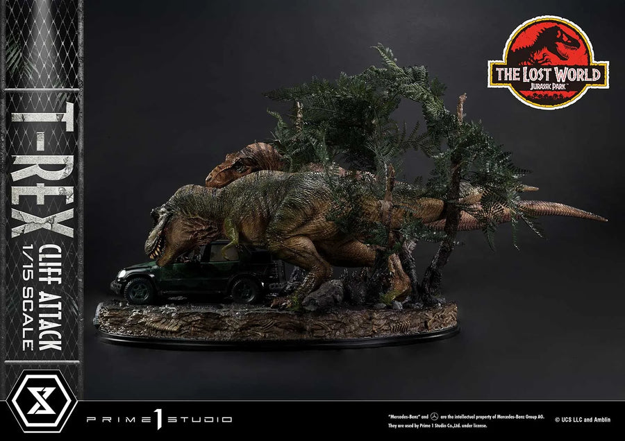 T-Rex Cliff Attack (1st Shipping) The Lost World: Jurassic Park (Film) – Prime1Studio – ActionFigure Brasil