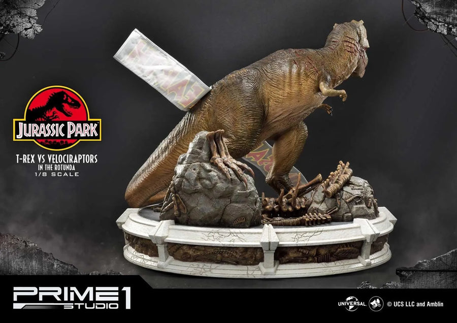 T-REX VS Velociraptors in the Rotunda (Bonus Version) Jurassic Park (Film) – Prime1Studio – ActionFigure Brasil