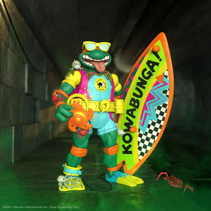Teenage Mutant Ninja Turtles Sewer Surfer Michelangelo Ultimate Figureㅤ – Super 7 – ActionFigureBrasil