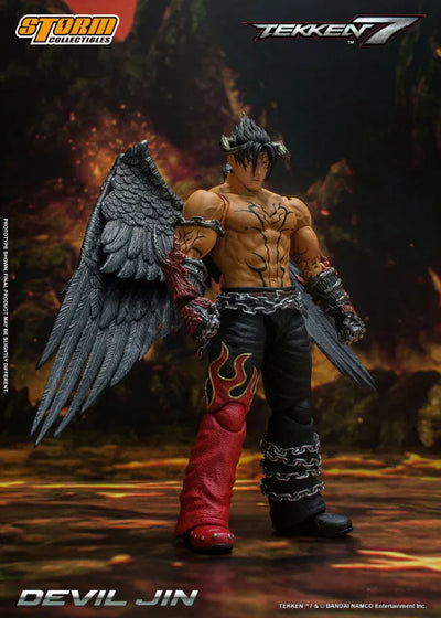 Tekken 7 Action Figure Devil Jinㅤ – Storm Collectibles – ActionFigureBrasil — close