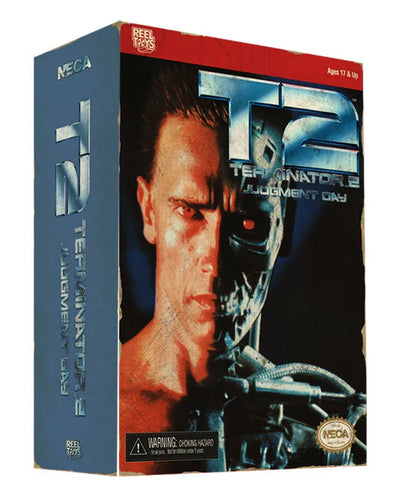 Terminator 2 - T-800 7 Inch Action Figure 1991 Video Game Appearanceㅤ – Neca – ActionFigure Brasil — com base expositora