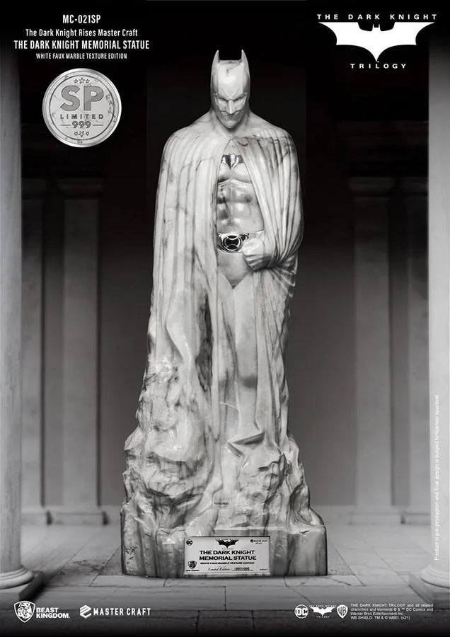 The Dark Knight Memorial (White Faux Marble Texture Edition) - LIMITED EDITION: 999 – Beast Kingdom – ActionFigure Brasil