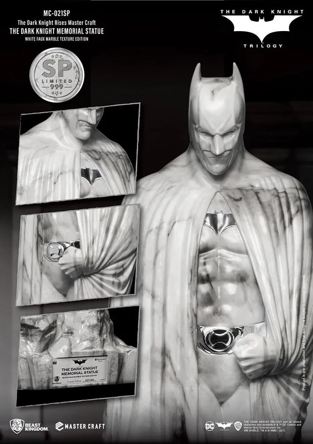 The Dark Knight Memorial (White Faux Marble Texture Edition) - LIMITED EDITION: 999 – Beast Kingdom – ActionFigure Brasil