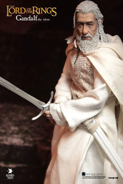 The Lord of the Rings 1/6 Collectible Action Figure - Gandalf the Whiteㅤ – Asmus Toys – ActionFigure Brasil — close