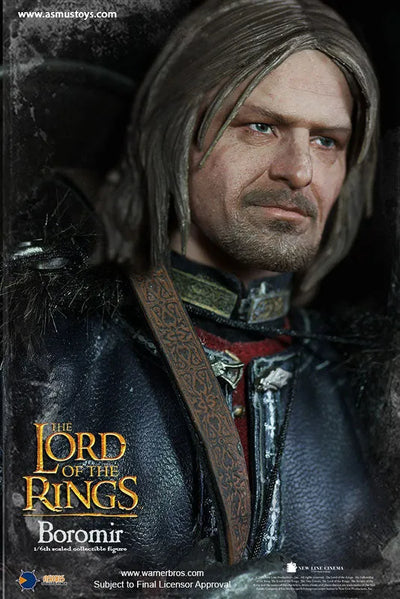 The Lord of the Rings - Heroes of the Middle-Earth: Boromir Sculpted Hair 1/6 Action Figureㅤ – Asmus Toys – ActionFigureBrasil — embalagem